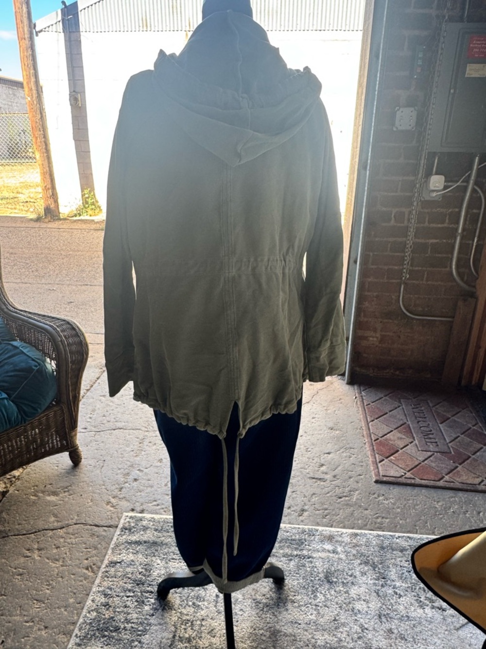 Kenneth Cole Reaction Olive Green Hooded Jacket - Picture 4 of 5